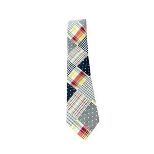 Southern Proper Mens Patchwork Plaid Cotton Classic Width Tie Preppy Style
